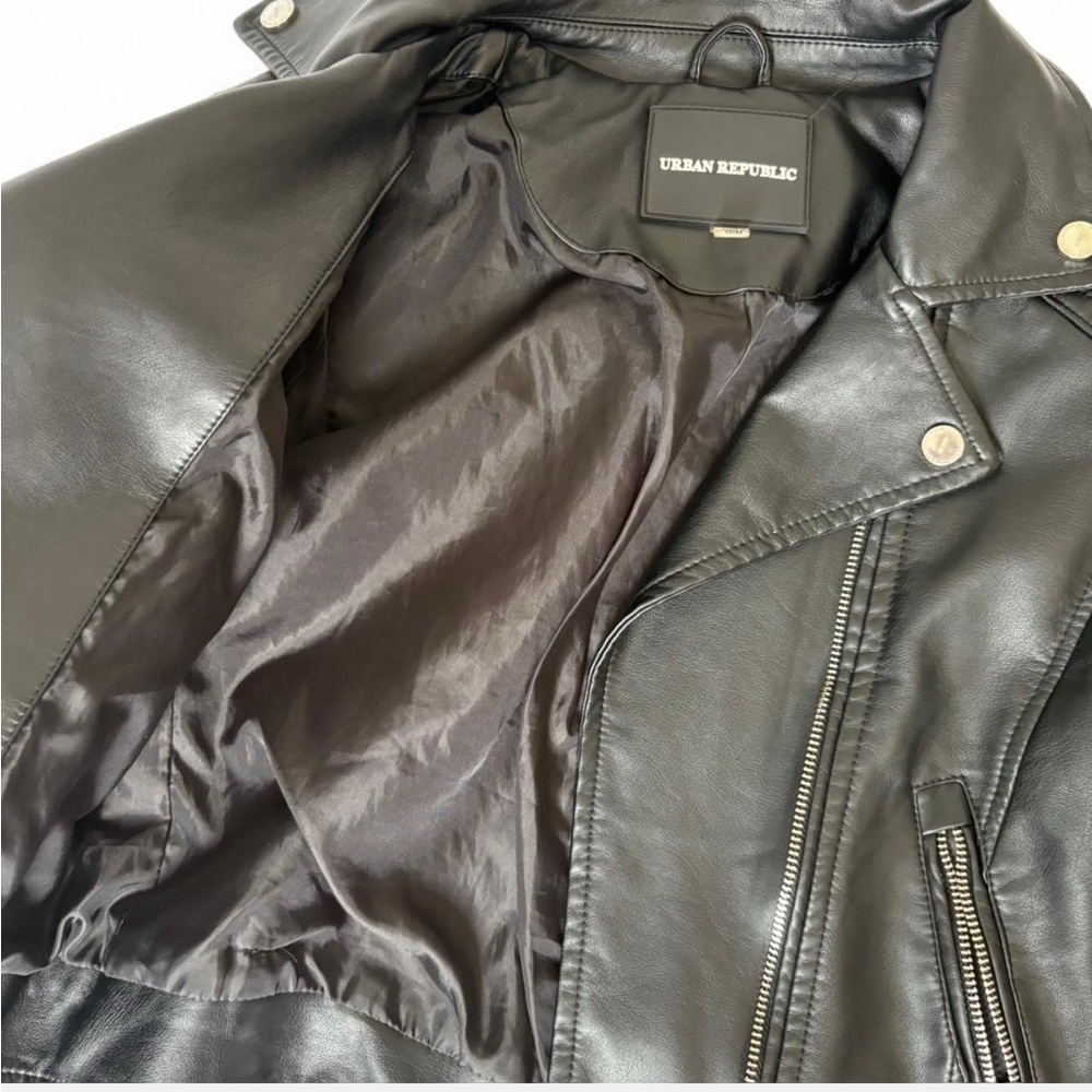 Urban Republic Girls Sleek Black Moto Jacket for 7/8 y.o. - Picture 4 of 5